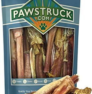 Pawstruck “Bizarre” Bully Sticks for Dogs (by Weight) Eco-Conscious, Bulk, Natural & Odorless Bullie Bones Made for K9 & Puppies - Long Lasting Chew by USA Company (5" to 7" Sticks, 8oz. Bag)