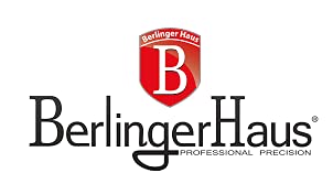 Berlinger Haus Kitchen Knife Set with Block, 8 Piece Knives Set for Kitchen, Cooking Knives with Kitchen Shears and Sharpener, Sharp Cutting Stainless Steel Chef Knife Set with Acrylic Stand, Gold