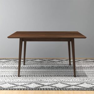 ASHCROFT Aven Mid Century Modern Style Solid Wood Walnut 47" Rectangular Dining Table