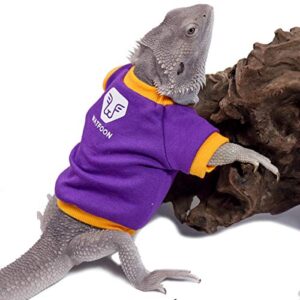 watfoon bearded dragon clothes tank accessories costume adjustable reptile hoodies apparel handmade thermal crew warm jacket for skin protection photo party lizard small animal gecko chameleon(l)