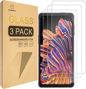 mr.shield [3-pack] designed for samsung galaxy xcover pro [tempered glass] [japan glass with 9h hardness] screen protector with lifetime replacement