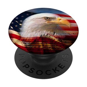 cool usa flag bald eagle design american patriotic gift popsockets popgrip: swappable grip for phones & tablets