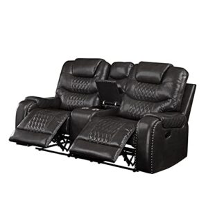 Acme Furniture Braylon Love Seats, Magnetite