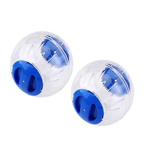 Balacoo Hamster Ball - 2PCS Hamster Running Ball Plastic Run Exercise Ball Small Animals Run-About Ball Accessory (Blue)