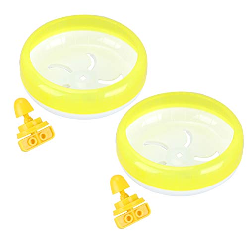 POPETPOP 2pcs Hamster Wheel Silent Spinner - Pets Running Sports Exercise Wheel Jogging Wheel Hamster Rat Gerbil Silent Spinner Toys - 18cm