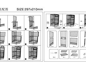 Seny Parrot Escape Jumbo Corner Bird Cage Aviary (X-Large)