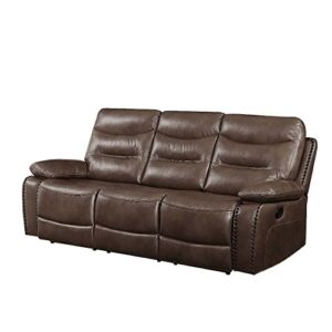 acme furniture upholstered sofas, brown