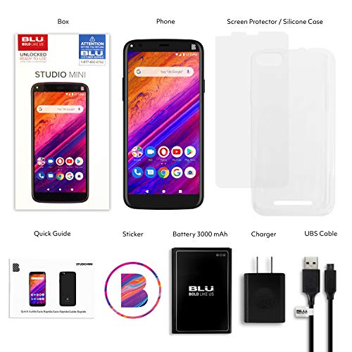 BLU Studio Mini -5.5HD Smartphone, 32GB+2GB Ram -International Unlocked -Black