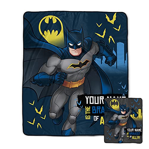 Batman The Bravest Pixel Fleece Blanket | Personalized | Custom