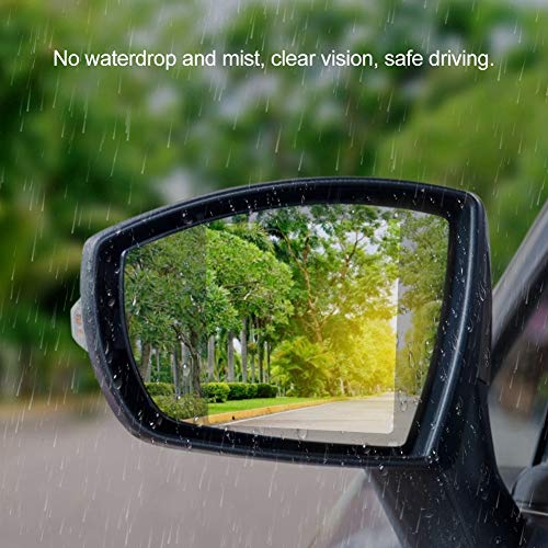 Rainproof Rear View Mirror Film,Rearview Mirror Sticker,Car Rainproof Rearview Mirror Sticker Anti Fog Protective Film Rain Shield 175x200mm