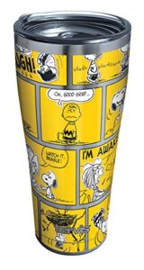 tervis peanuts-70th comic strip triple walled insulated tumbler, 1 count (pack of 1), stainless steel