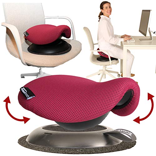 Humantool Portable Ergonomic Office Chair - Human Tool Makes Any Chair a Swinging Saddle Chair with Portable Saddle Stool - Makes A Great Gift for Coworkers, Yoga, Meditation and Friends - (Rose)