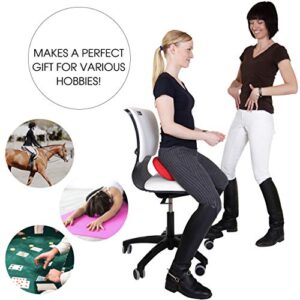 Humantool Portable Ergonomic Office Chair - Human Tool Makes Any Chair a Swinging Saddle Chair with Portable Saddle Stool - Makes A Great Gift for Coworkers, Yoga, Meditation and Friends - (Rose)