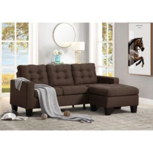 acme furniture upholstered sofas, black/brown