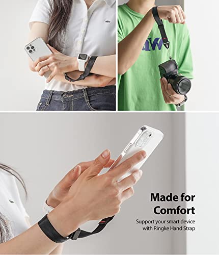 Ringke Hand Strap [Phone Wrist Strap] Designed for Camera Strap and Phone Strap, Adjustable Sturdy Universal Lanyard Compatible with Camera and Phone Case - Black