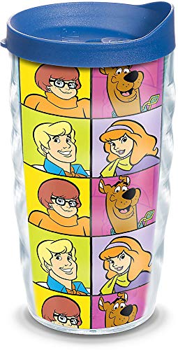 Tervis Warner Brothers - Scooby-Doo Crew Insulated Tumbler with Wrap and Blue Lid, 10oz Wavy, Clear