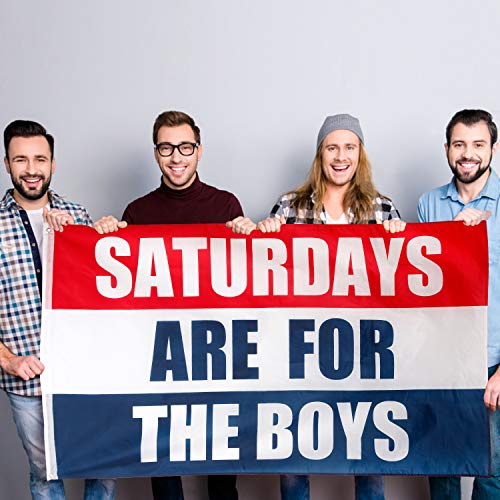 Saturdays Boys Flag, 3x5 Feet, Polyester Cloth Resistant Fading Boy Saturday Flag, Perfect for College Football Games Fraternities Parties Dorm Room Decor Banner.