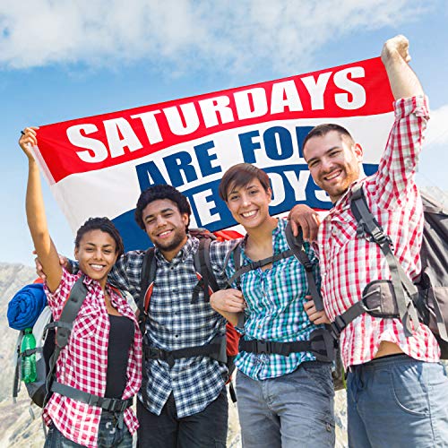 Saturdays Boys Flag, 3x5 Feet, Polyester Cloth Resistant Fading Boy Saturday Flag, Perfect for College Football Games Fraternities Parties Dorm Room Decor Banner.