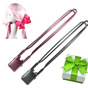 hipgirl gift wrapping supplies - 2ct diy hair bow maker hands free tool - make christmas bows for gift wrapping yourself. make the christmas wrapping gift bows for christmas presents easily