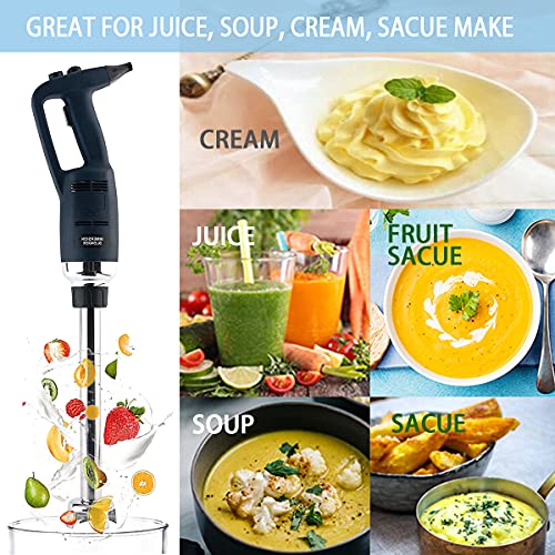 NJTFHU 20 in Heavy Duty Immersion Blender Handheld Kitchen, Hand Blenders for Kitchen, Commercial Mixer Electric, 500W Detachable Shaft Adjustable Variable Speed, Emulsifier Blender Handheld