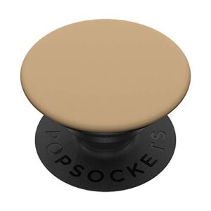 tan light brown matte solid color popsockets popgrip: swappable grip for phones & tablets