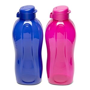 tupperware aquasafe plastic flip top bottle, set of 2 (2 litre each)