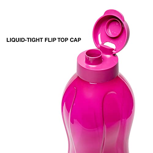 Tupperware Aquasafe Plastic Flip Top Bottle, Set of 2 (2 Litre Each)