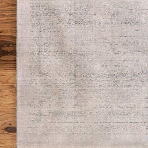 Unique Loom Noble Collection Area Rug - Elizabeth (2' 2" x 3' 1" Rectangle, Gray/ Light Blue)