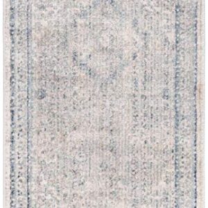 Unique Loom Noble Collection Area Rug - Elizabeth (2' 2" x 3' 1" Rectangle, Gray/ Light Blue)