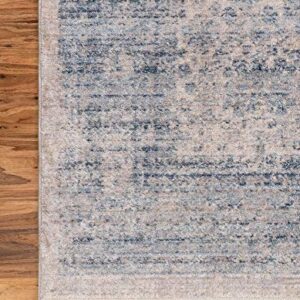 Unique Loom Noble Collection Area Rug - Elizabeth (2' 2" x 3' 1" Rectangle, Gray/ Light Blue)