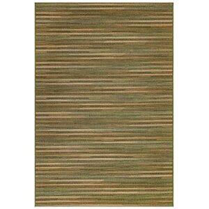 liora manne indoor/outdoor rug, 6'6" x 9'4", stripes green