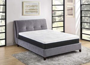 lexicon cradle 11-inch latex microcoil hybrid mattress, queen, white