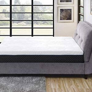 Lexicon Cradle 11-Inch Latex Microcoil Hybrid Mattress, Queen, White