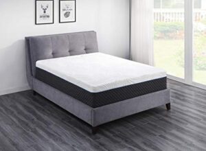 lexicon cradle 14-inch latex microcoil hybrid mattress, queen, white