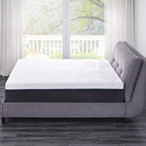 Lexicon Cradle 14-Inch Latex Microcoil Hybrid Mattress, Queen, White