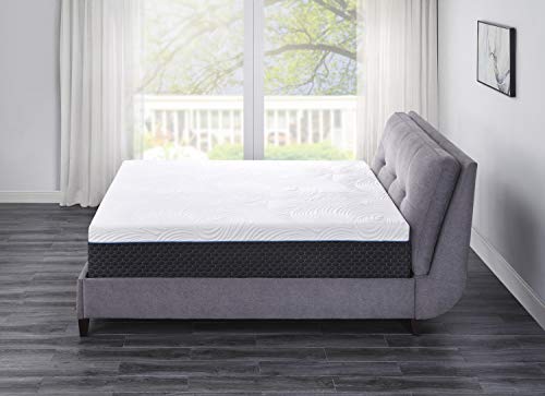 Lexicon Cradle 14-Inch Latex Microcoil Hybrid Mattress, Queen, White