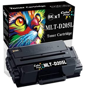 (1-pack, black) colorprint compatible mlt-d205l toner cartridge replacement for samsung d205l mltd205l 205l work with ml-3312nd ml-3712nd ml-3712dw scx-4835fr scx-5639fr scx-5739fw printer