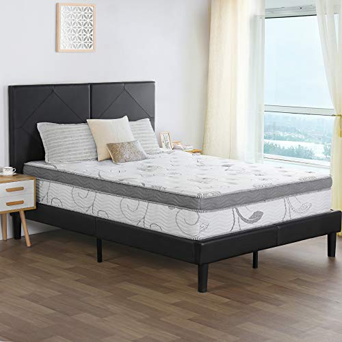 PrimaSleep Memory Foam 12 Inch Multi-Layered Hybrid Euro Box Top Spring Mattress/Non Weaving/Innerspring ,Queen, Firm