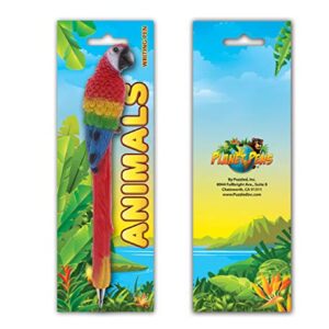 Planet Pens Red Parrot Novelty Pen - Fun Unique Kids and Adults Ballpoint Pen, Tropical Wildlife Animal Writing Pen Instrument For School & Office Desk Decor Accessories