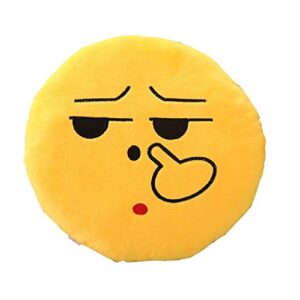 flipping off pillow 12.5 inch large yellow smiley emoticon