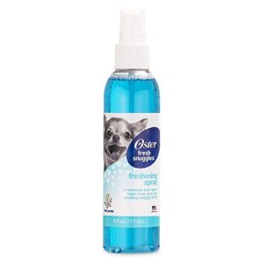 snuggles dogs freshening spray baby powder scent 100% free alcohol compatible with oster fresh
