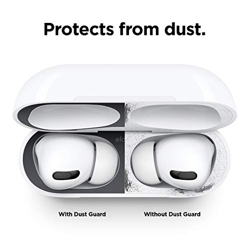 elago Dust Guard Compatible with AirPods Pro, AirPods Pro 2nd Generation - Dust-Proof Film, Ultra Slim, Luxurious Looking, Protect from Iron/Metal Shavings (2 Sets, Dark Grey) [US Patent Registered]
