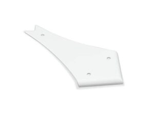 rv camper 4 1/2 inch curved corner slide-out extrusion cover polar white pn 94288