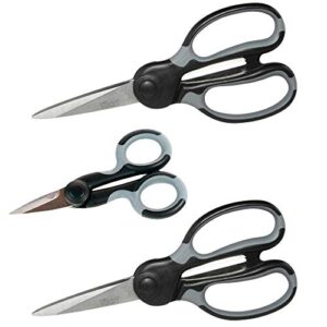 titan heavy duty scissors, set of 3 commercial grade shears, 8-inch scissors & 5.5-inch scissor bundle