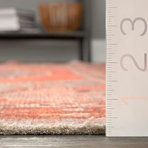 nuLOOM Tena Tribal Area Rug, 6' Square, Orange