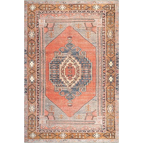 nuLOOM Tena Tribal Area Rug, 6' Square, Orange