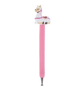 planet pens pink llama novelty pen - fun & unique kids & adults ballpoint pen, wildlife farm animal writing pen instrument for school & office desk decor