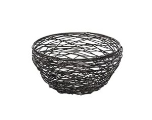 godinger decorative nest fruit bowl centerpiece food serveware 8 inch - black