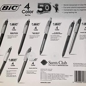 BiC 4-Color Ball Pens Long-Lasting Ink, 7 Count