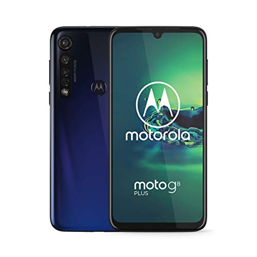 Moto G8+ plus | Unlocked | International GSM Only | 4/64GB | 25MP Camera | 2019 | Blue | NOT compatible with Sprint or Verizon